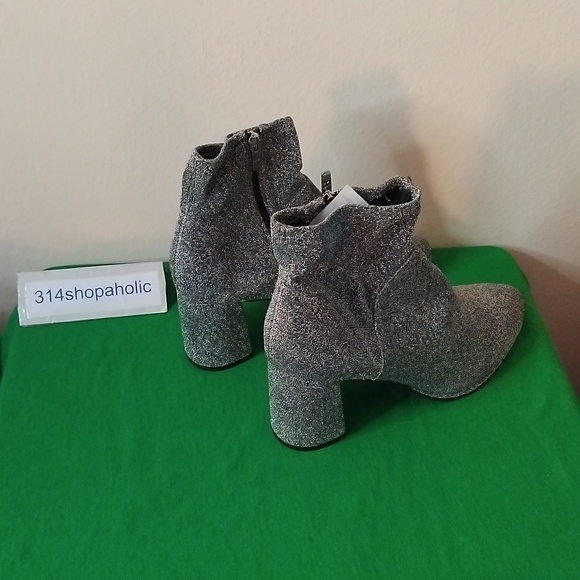 Silver Glitter Ankle Boots - Picture 7 of 7
